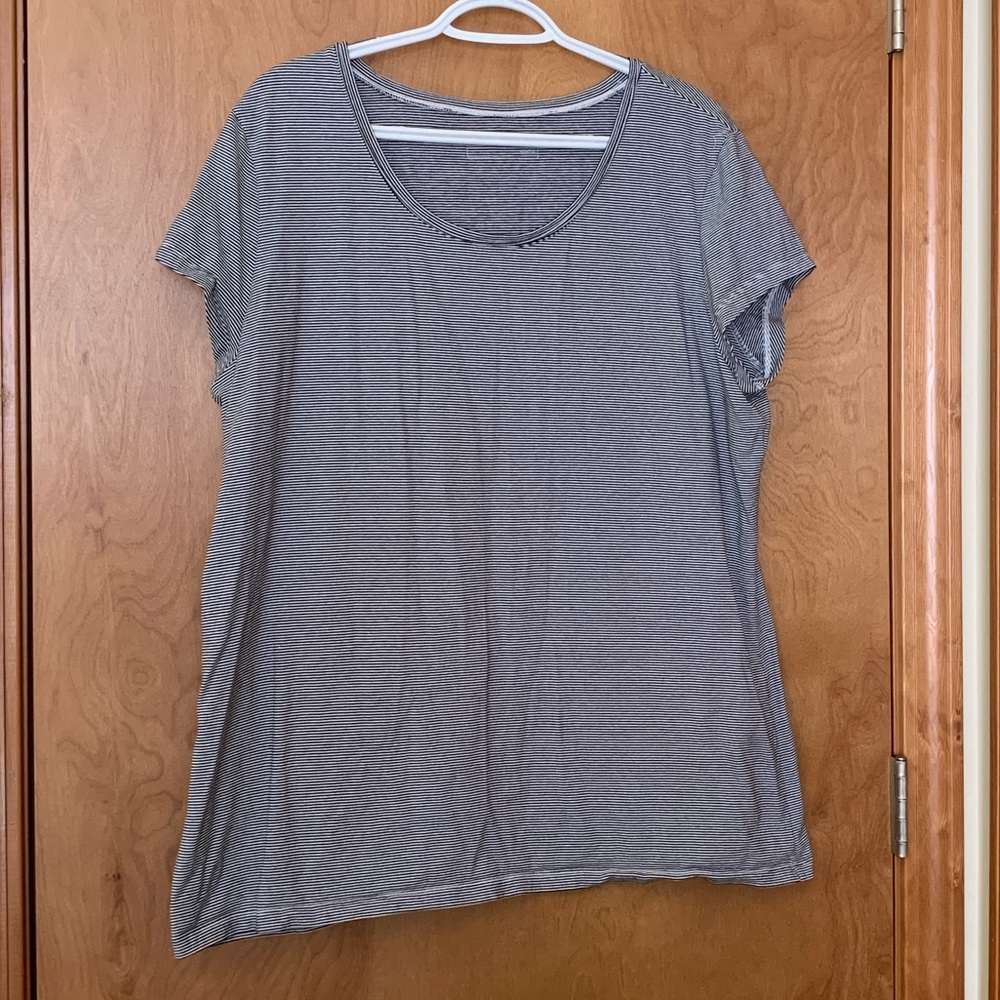 Eddie Bauer Striped Women's Top Stretch 2X